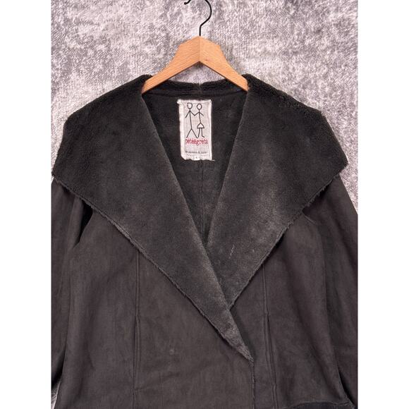 Johnny Was Jacket Large Womens Pete Greta Gray Faux Sherpa Fur - Picture 2 of 8